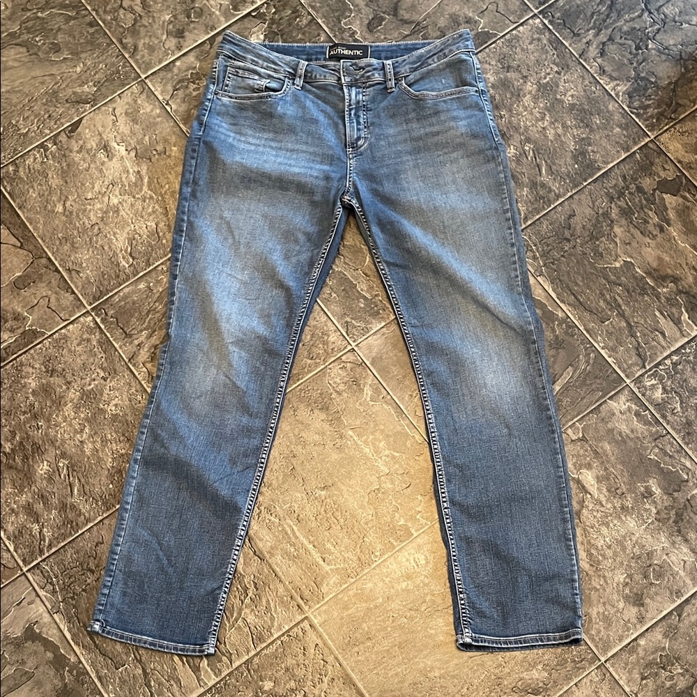 SILVER JEANS Women’s Curvy High Slim Straight Denim Blue Western Streetwear